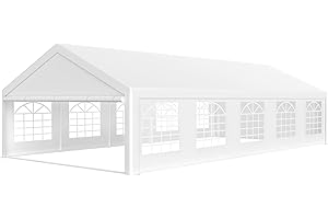 PEAKPURSUIT 20x40ft Party Tent Outdoor Wedding Tent Heavy Duty Large Canopy Carport Commercial Tent with Removable Sidewalls for Parties, Wedding, Outdoor Events
