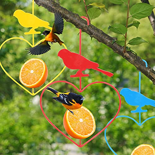 NEROSUN Hanging Oriole Birds Feeders, 3 Pack Love Shaped Birds Feeders