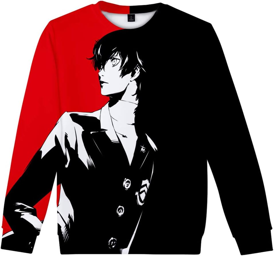 Khfkerojr Persona 5 Pullover New Thin Section Hot Trend Pullover Fashion Peripheral Sweater