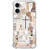 RYEDORP Christian Aesthetic Case Compatible with iPhone 16 Plus, Jesus Cross Case for iPhone 16 Plus, Cool TPU Shockproof Case Cover