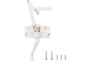 TAMIDN Split Arm Operator, Right Hand Window Crank Replacement, with Window Crank Handles, Fits Perma-Shield Casement Windows Manufactured from 1982 to 1995（White）