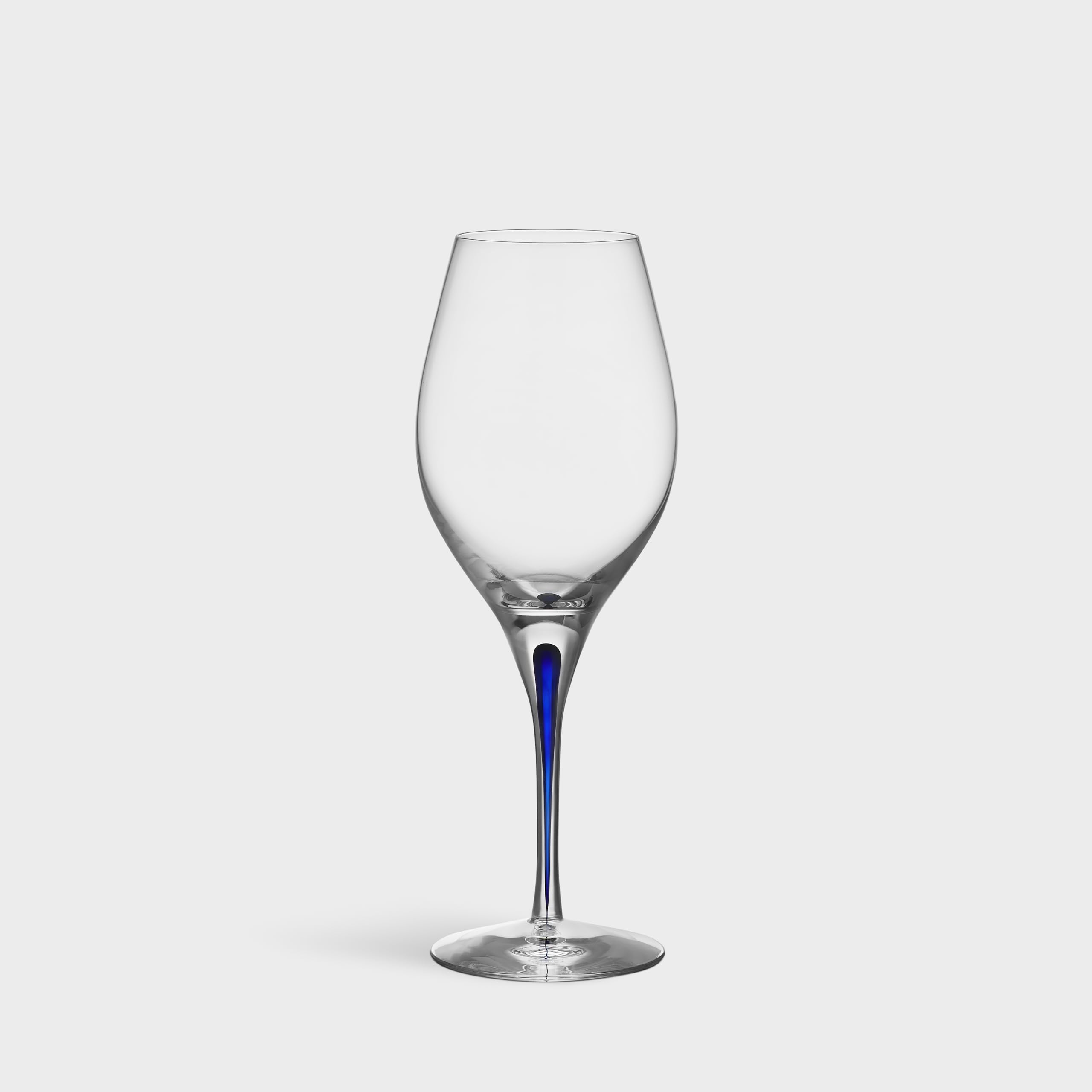 Orrefors Intermezzo 14 Fl. Oz. Stemmed Wine Glass – Blue Drop – Kitchen & Dining Crystal Glassware, Versatile Serving for Merlot, Pinot Noir, Mimosa, Dishwasher Safe