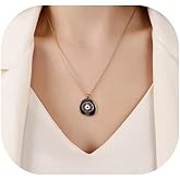 Ieftop Evil Eye Necklace for Women 14K Gold Plated Delicate Necklaces Blue White CZ Diamond Pendant Necklace Cute Boho Tiny Evil Eye Lucky Protection Jewelry Gift for Women