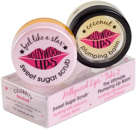 Hollywood Lips Take Two, Sweet Sugar Scrub & Coconut Lip Plumping Balm