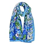ELEGNA Women 100% Silk Art Collection Scarves Long Shawl Hand Rolled Edge ELEGNA Women 100% Silk Art Collection Scarves Long Shawl Hand Rolled Edge