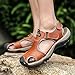 Sandals for Men Leather Closed Toe Sandles Men's Athletic Sports Hiking Fisherman Walking Strap Shoes