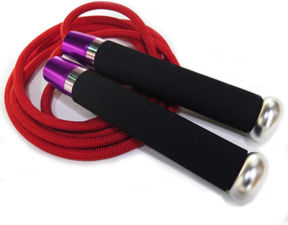 Weighted Jump Rope-Skipping Ropes by Thick Speed Cable for Cardio, Boxing and MMA, Endurance Training, Fitness Workouts, Jumping Exercise,Adjustable Length, with Carry case