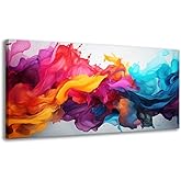 BYXART Abstract Canvas Wall Art for Living Room Colorful Artwork For Bedroom Fantasy Painting Multicolor Prints Picture for Bathroom Home Office Decoration 40L x 20W