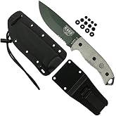 ESEE Authentic Model 5 Tactical Survival Fixed Blade Knife - Ambidextrous Kydex Sheath - SERE Team Designed (ESEE-5S-OD-E)