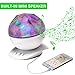 Aurora Projection Color Changing Sleep Soother with Speaker, Teen Room Decor Lamp for Baby Nursery, Ocean Wave Projector Night Light for Kids Boys Girls and Adult in Bedroom, Living Room White