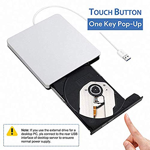 Snorain External CD/DVD Drive,USB 3.0 DVD +/-RW Superdrive CD Burner with High Speed Data Transfer Compatible for MacBook Laptop Desktop PC Windows10 /8/7 /XP Linux Mac OS (CD/DVD Drive)