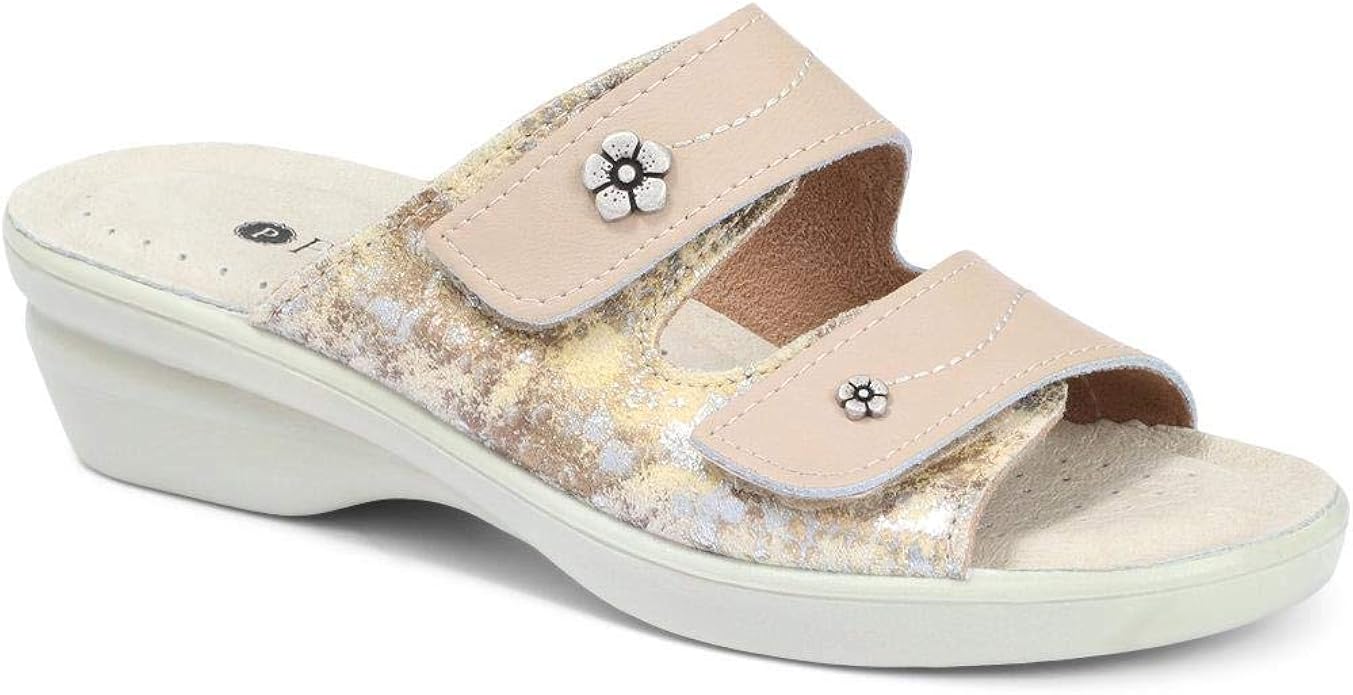 Pavers Womens Touch Fastening Leather Mule Sandals Shoes Amazon.co.uk