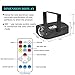 EAAGD Party Strobe Lights, 7 color Ocean Wave Projector Stage Halloween Christmas Rgb Led Par Light Lighting with Remote for DJ Bar Karaoke Xmas Wedding Flame Effects(Black)