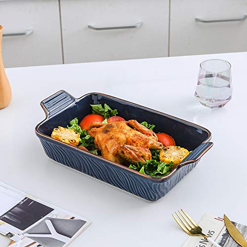 KOOV Bakeware Set, Ceramic Baking Dish Set, Rectangular Casserole Dish