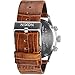 NIXON Men's 'Sentry' Quartz Stainless Steel and Leather Casual Watch, Color:Brown (Silver dial ) (Model: A405-1888)