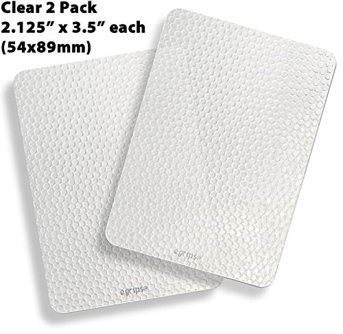 egrips 2.13 x 3.5 inch 2 Pack Clear Anti-Slip Grip Sticker for Mobile Phone/Case, Apple iPhone 4 5 6 7 Plus SE Galaxy Edge Note; Apply to Flat Surfaces ONLY - NOT for Phone Sides - 54x89mm 2 Pack - Thumbnail 5