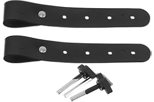 Homoyoyo 1 Pair Pu Leather Keyboard Stand Straps for Electronic Piano Portable Piano Belt Lock Fixing Support