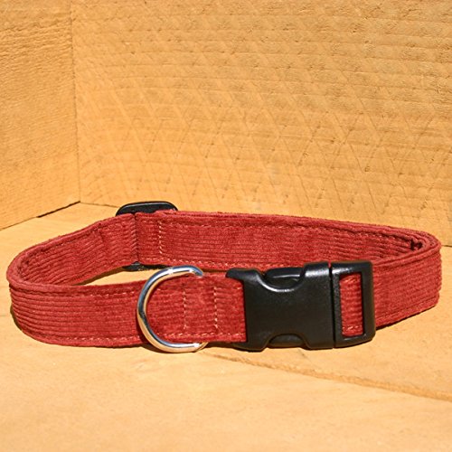 3/4" Rust Small Hemp Corduroy Dog Collar