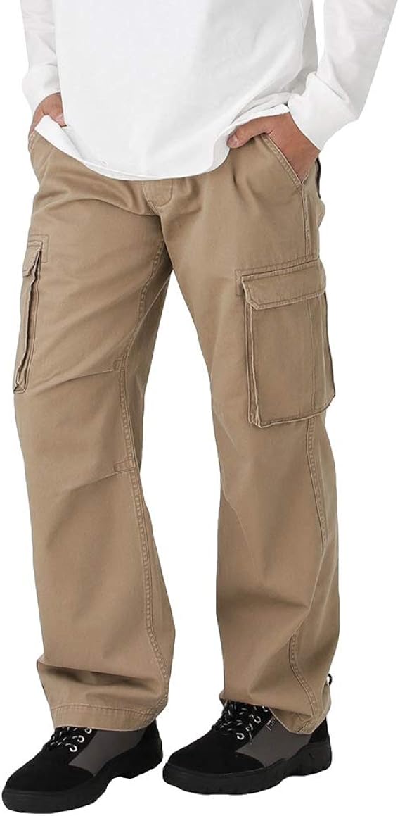 Amazon カーゴパンツ ワイドパンツ チノパン ワークパンツ メンズ 6ポケット ワイドカーゴ ミリタリー ベージュ Sp M002 92 ベージュ L ロングパンツ 通販
