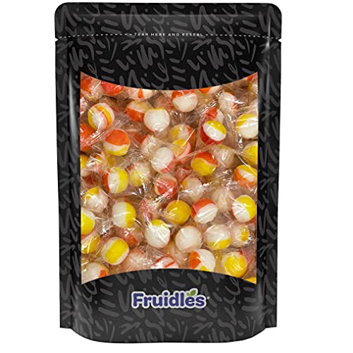 FRUIDLES HALLOWEEN CANDY CORN LOLLIPOPS, BALLS, AND BARREL SUCKERS, GOODY BAG FILLERS, INDIVIDUALLY WRAPPED (2 POUNDS)