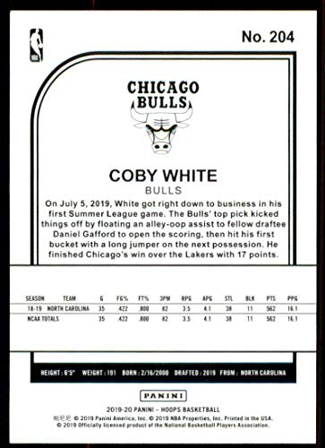 Chicago Bulls 2019 2020 Hoops Basketball Factory Sealed 9 Card Team Set with Lauri Markkanen, Zach LaVine and a Coby White Rookie Card Plus