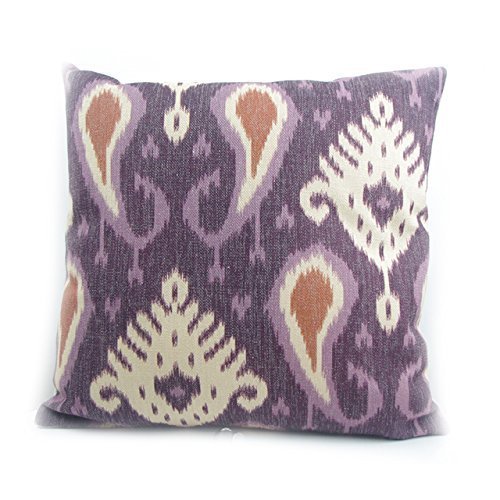 18 Dark Purple Paisley Ikat Pillow Case Cushion Cover Amazon Co