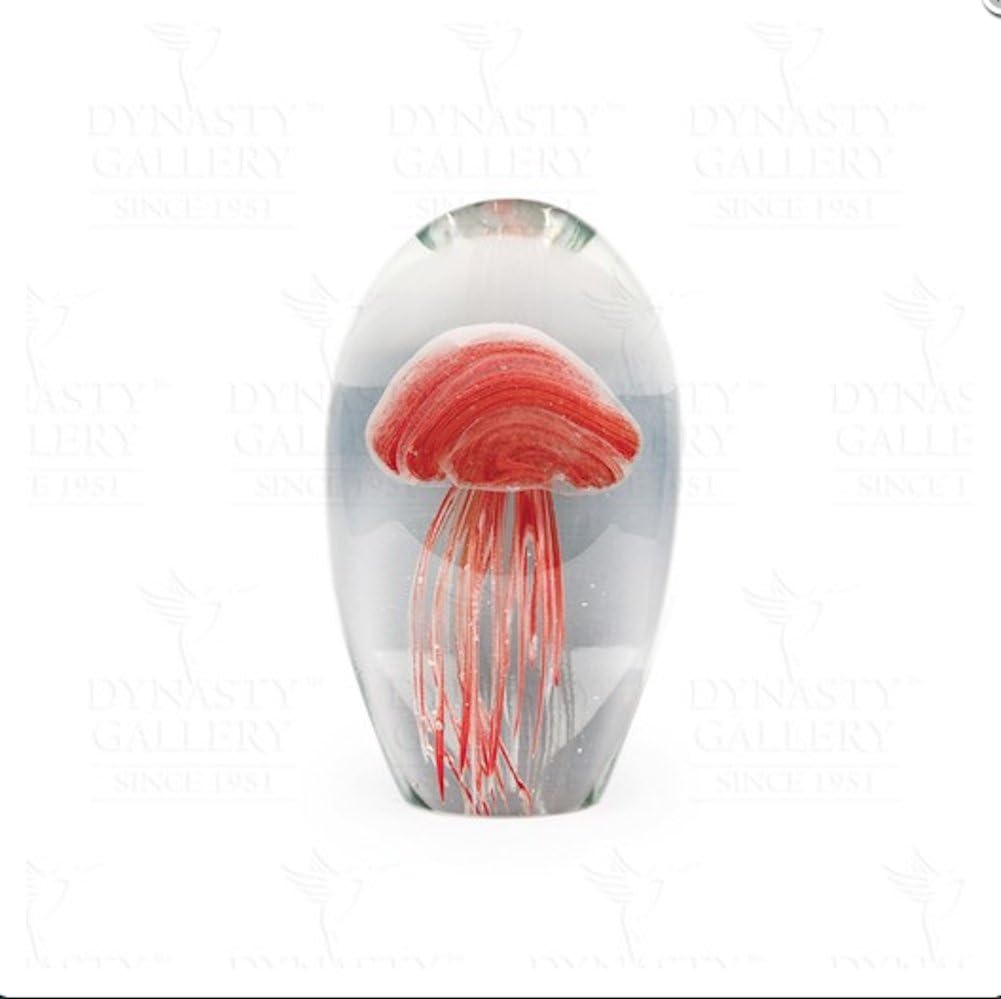 Dynasty Gallery - Large Paperweight - Jellyfish - Coral