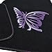 BDK Purple White Butterfly Design Carpet Car Floor Mats for Auto Van Truck SUV-4 Pieces Front & Rear Full Set with Rubber Backing-Universal Fit (MT-509-PP)
