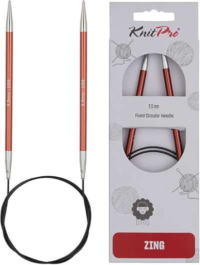 KnitPro Zing Fixed Circular Needles 24in 60cm 5.50mm Brand New