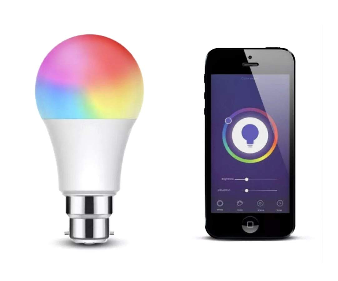 MAXIM LED Bayonet Cap (RGBW Full Colour Changing) - 9watt (60watt) 806 Lumens - A60 GLS - PA - Pearl - Dimmable via App - Smart WIFI - 60MSLGRGBWBC1PKB