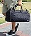 MIER Gym Bag for Women and Men Sports Duffle with Shoe Compartment, 21 Inches, Black