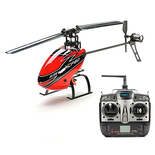 Hisky HCP60 2.4G 6CH 6 Axis Gyro Flybarless RC Helicopter With New X-6S