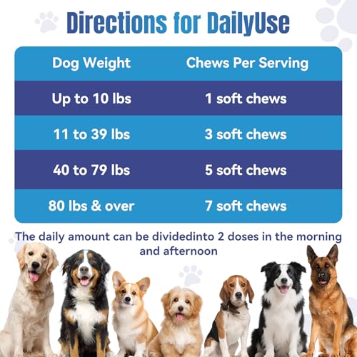 ColEaze Calming Chews for Dogs Puppy Dog Calming Chews, Help Manage Stress and Promote Relaxation Sleep Aid Calm Dog from Noise, Thunder, Barking, Separation, Small Medium Large & All Breeds