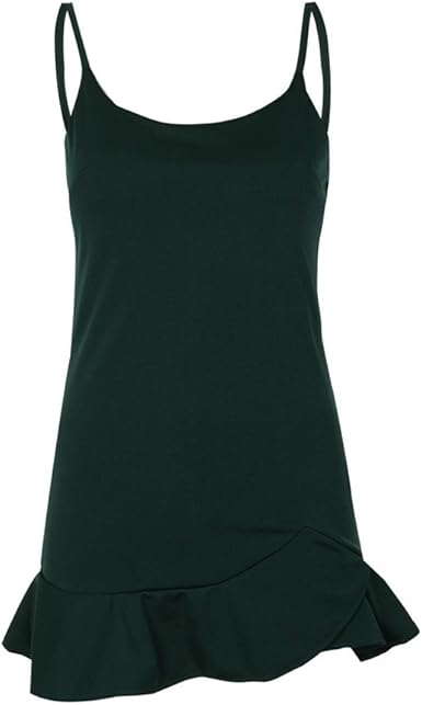 sleeveless ruffle hem bodycon dress