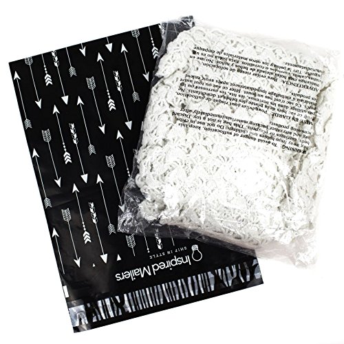 Inspired Mailers Poly Mailers 10x13 Tribal Arrows – Pack of 100 – Unpadded Shipping Bags (Black/White)