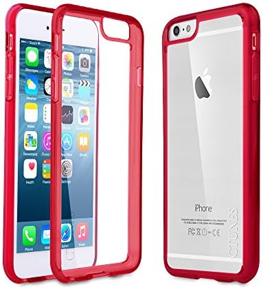 iPhone 6S Case, iPhone 6 Case, Ctunes Colorful Clear Slim Cover Skin Translucent Impact Resistant Flexible TPU Soft Bumper Case Protective Shell for Apple iPhone 6 6S 4.7 inch (red)