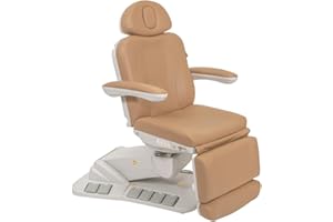 Silver Fox - Facial Chair for Esthetician, Electric Spa Treatment Chair with 4 Motors, Professional Beauty Bed, Adjustable Salon Treatment Table with 240° Rotation - 2246EB, Sand