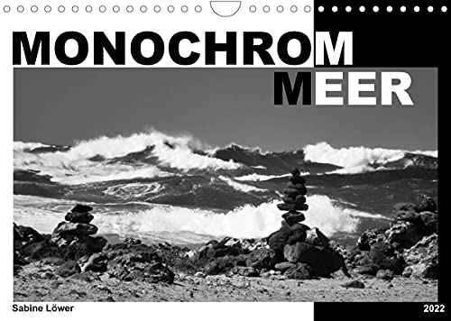 Monochrom Meer (Wandkalender 2022 DIN A4 quer): Ausdrucksstarke Fotos in schwarzweiß (Monatskalender, 14 Seiten ) (CALVENDO Natur)