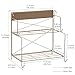 EZOWare 2-Tier Foldable Kitchen Rack, Collapsible Storage Organizer Shelf for Spice Jars Bottle Pots Pan Cups Plates Cans Counter Cabinet - Brown