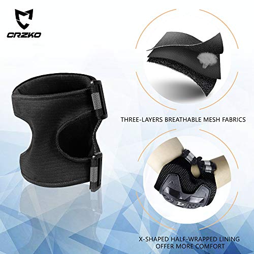 image for CRZKO Kids/Youth Protective Gear, Knee Pads and Elbow Pads with Wrist 