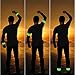 Techion 2 Pack LED Slap Armband/LED Snap on Bracelet with High Visibility for Cycling/Biking/Walking/Jogging/Running Gear (Green Pack)