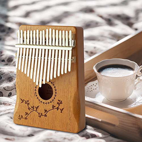 Kalimba 17 Keys Thumb Piano Easy to Learn Finger Piano Portable Mbira Musical Instruments Gift for Kids Adult Beginners Birthday Valentine\'s Day