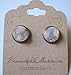 Summerfield Collection Antiqued Gold-tone Faux Druzy Stone Stud Earrings 12mm (Clear/Lt Gray)
