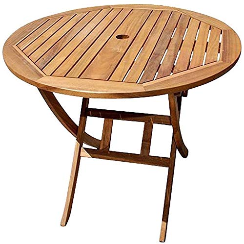 SAM Gartentisch Jasper, 90 cm rund, Akazienholz geölt, Balkontisch klappbar