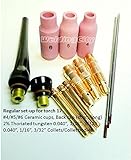 WeldingCity TIG Torch Accessory Kit AK2 Collet-Cup-Tungsten-Cap 0.040