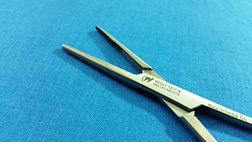 O.R PREMIUM QUALITY GRADE KELLY HEMOSTAT LOCKING FORCEPS 5.5" STRAIGHT WITH GOLD HANDLE (HTI BRAND)