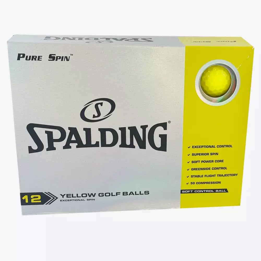 Spalding Pure Spin 12 Ball Pack - Yellow