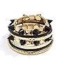 G by GUESS Women's Gold-Tone Spiked Bangle Set, GOLD