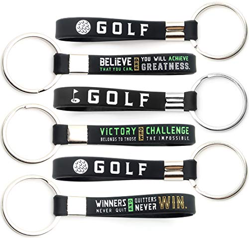12-Pack-Golf-Keychains-with-Motivational-Quotes-Wholesale-Pack-of-Key-Chains-in-Bulk-for-Giveaway-Golf-Gifts-Golfing-Party-Favors-and-Goodie-Bag-Supplies-for-Boys-Girls-Men-Women-Golfers