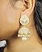 Royal Bling Golden Pearl Minakari Jhumki/Jhumka Earrings